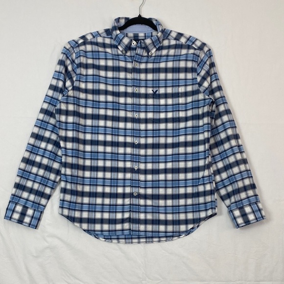 American Eagle Plaid Shirt Men’s Classic Fit Size Large - Picture 1 of 9